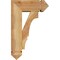 Ekena Millwork Balboa Arts and Crafts Rough Sawn Bracket w/ Offset Brace, Western Red Cedar, 6"W x 14"D x 22"H BKT0604X14X22BOA03RWR - alternate 2
